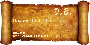 Dauner Beáta névjegykártya